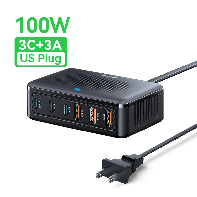 Rocoren 6-Port Desktop GaN Charger